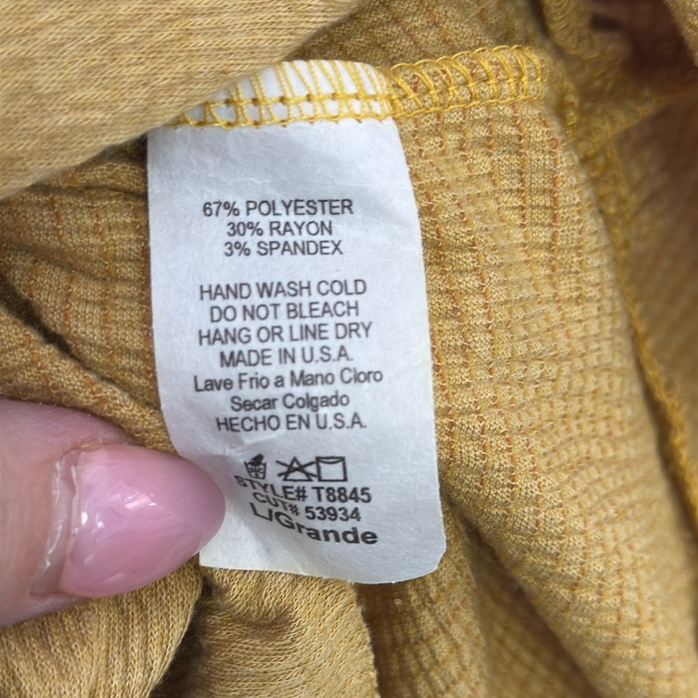 MTS Yellow Relaxed Ruffled Tie Front Hoodie - Picture 5 of 6